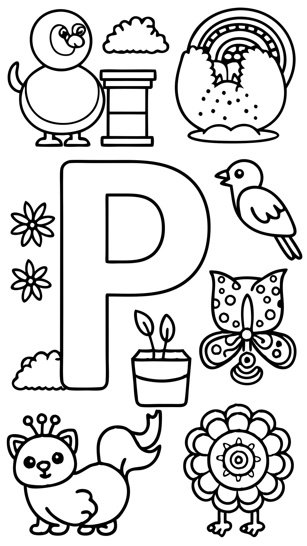 letter p coloring pages